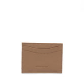 Portacarte in pelle martellata tortora con 4 tasche